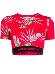 Paco Rabanne floral print crop top