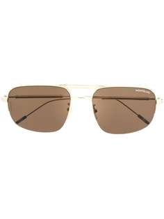 Montblanc two-tone square-frame sunglasses