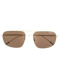 Montblanc two-tone square-frame sunglasses