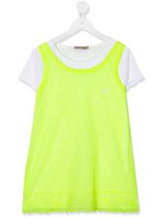 Ermanno Scervino Junior TEEN layered neon T-shirt