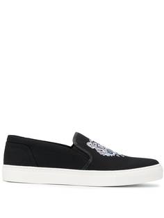 Kenzo слипоны с вышивкой тигра