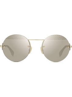 Fendi Eyewear солнцезащитные очки в круглой оправе с зеркальными линзами