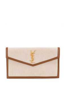 Saint Laurent клатч-конверт с декором Monogram