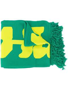 Off-White Disrupted logo fringed scarf
