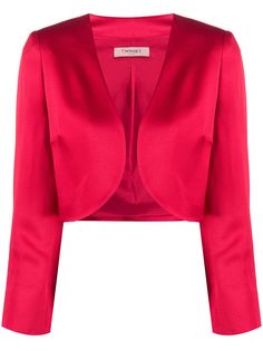 Twin-Set cropped open front jacket