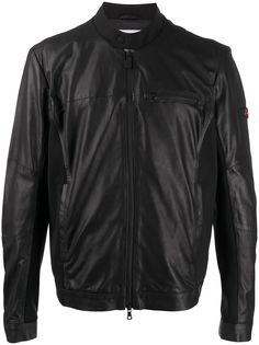 Peuterey leather zip-up jacket