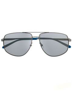 Montblanc matte aviator-frame sunglasses