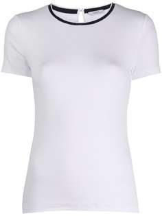 Peserico футболка узкого кроя с контрастным воротником