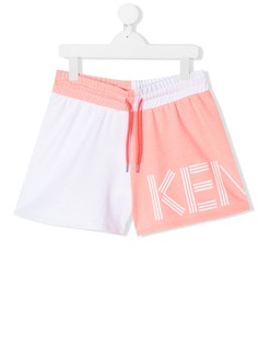 Kenzo Kids TEEN colour-block shorts