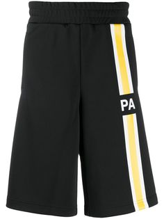Palm Angels stripe detail logo track shorts