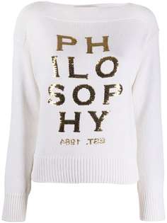 Philosophy Di Lorenzo Serafini sequin logo jumper