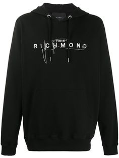 John Richmond logo print hoodie