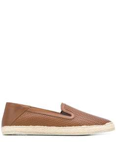 Moreschi embossed woven slippers
