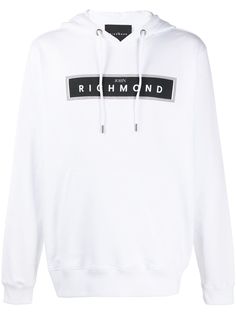John Richmond logo print hoodie