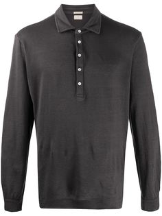 Massimo Alba linen long sleeve polo shirt
