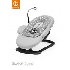 Шезлонг для новорожденного Stokke Steps Bouncer, Grey Clouds, серый