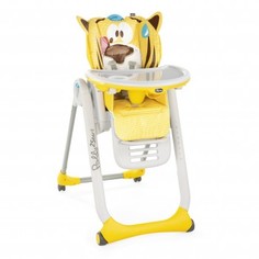 Стульчик для кормления Chicco Polly 2 Start "Тигренок", цвет: серый, желтый