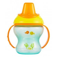 Поильник-непроливайка Mothercare "Рыбки", 190 мл, цвет: синий, оранжевый