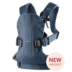 Рюкзак-переноска Babybjorn One Soft Cotton Classic Denim Midnight Blue, пепельно-синий