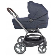 Коляска Inglesina Quad System 2 в 1 на шасси Quad Titanium Black Coffee Oxford Blue, синий