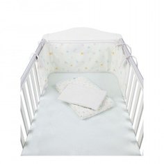 Набор постельного белья для кроватки с бампером, мятный Mothercare