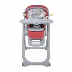 Стульчик для кормления Chicco Polly Magic Relax 0+ Skarlet, серо-красный