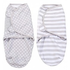 Конверты на липучке SwaddleMe, серый, S/M, 2 шт. Summer Infant