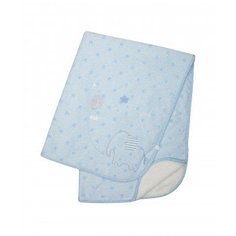 Плед "Слоник с шариком" велюровый и флисовый, голубой Mothercare