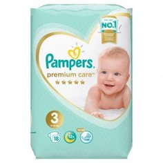 Подгузники PAMPERS Premium миди (6-10кг), 18 шт.