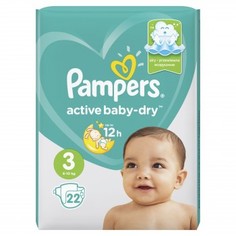 Подгузники PAMPERS Active Baby миди (6-10кг), 22 шт.