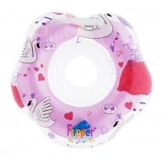 Музыкальный круг для купания новорожденных ROXY-KIDS Flipper "Лебединое озеро", цвет: розовый
