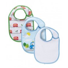 Слюнявчики Mothercare "Кубики", 3 шт. в упаковке