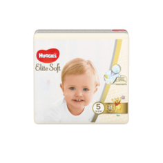 Подгузники Huggies Элит Софт 5 (12-22кг), 28 шт.