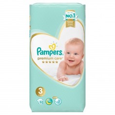 Подгузники PAMPERS Premium миди (6-10кг), 52 шт.