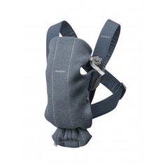 Рюкзак-переноска Baby Bjorn Mini 3D Jersey Dove blue, пепельно-синий