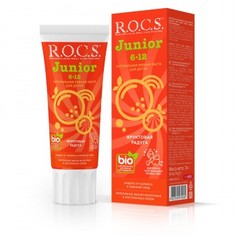 Зубная паста R.O.C.S. Junior, "Фруктовая радуга", 74 гр