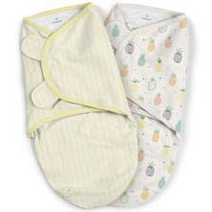 Конверт на липучке Summer Infant SwaddleMe Organic Pineapples Uni, S/M, "Ананасы", 2 шт.