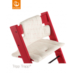 Подушка для стульчика Stokke Tripp Trapp Geometric Red OC, белый