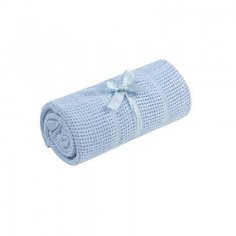 Плед для кроватки Mothercare хлопковый, 155х120 см, голубой