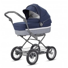Коляска Inglesina Sofia System Duo 2 в 1 на шасси Ergo Bike SANTORINI, темно-синий