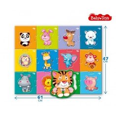 Пазлы "Зоопарк" Baby Toys Maxi, 24 элемента Десятое королевство