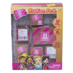 Игровой набор из 6 посылок с сюрпризом для кукол Boxy Girls 1toy, розовый