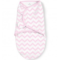 Конверт для пеленания на липучке Summer Infant Swaddleme, S/M, Pink Chevron Girl