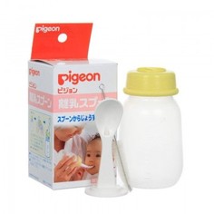 Набор для кормления Pegion: бутылочка с ложечкой, белый Pigeon