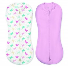 Конверт на молнии Summer Infant Swaddlepod, 2 шт., Free to Fly Butterflies