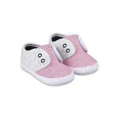 Пинетки в полоску, серый, красный Mothercare