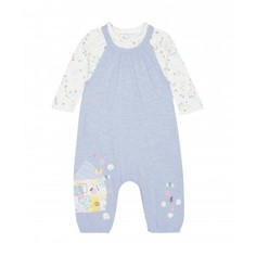 Комбинезон "Домик" и боди в комплекте, сиреневый, белый Mothercare