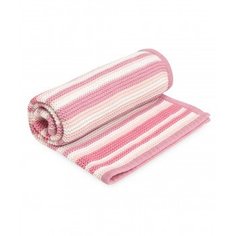 Одеяло Mothercare в полоску вязаное, 90х70 см, розовый