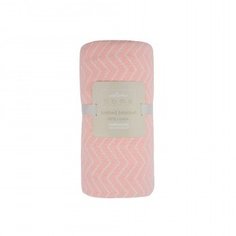 Одеяло вязаное с узором шеврон "Милый дом", розовый Mothercare