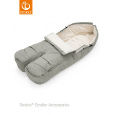 Конверт утепленный для коляски Stokke Foot Muff, Brushed Grey, серый твид